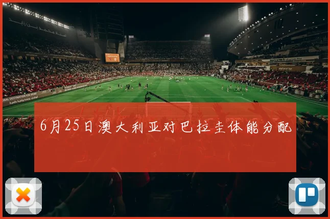 6月25日澳大利亚对巴拉圭体能分配
